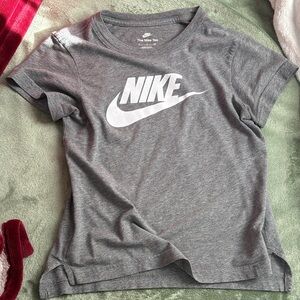 Nike Heather Gray Tee with White Logo